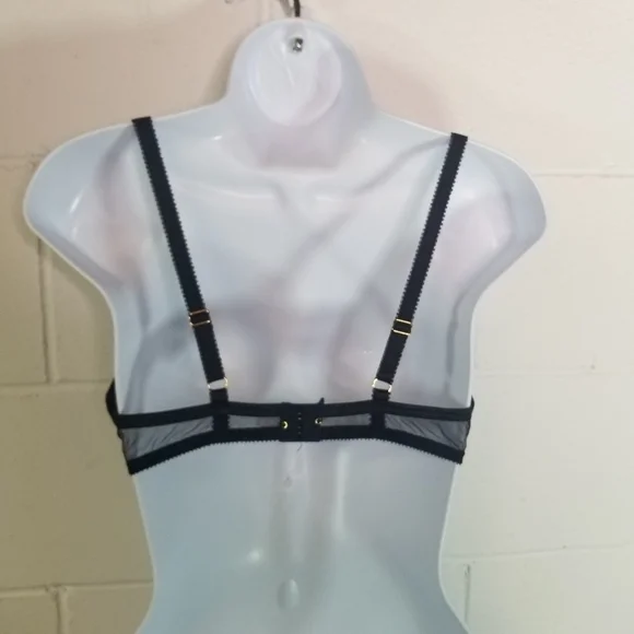 Edge O Beyond black sheer lace bra
